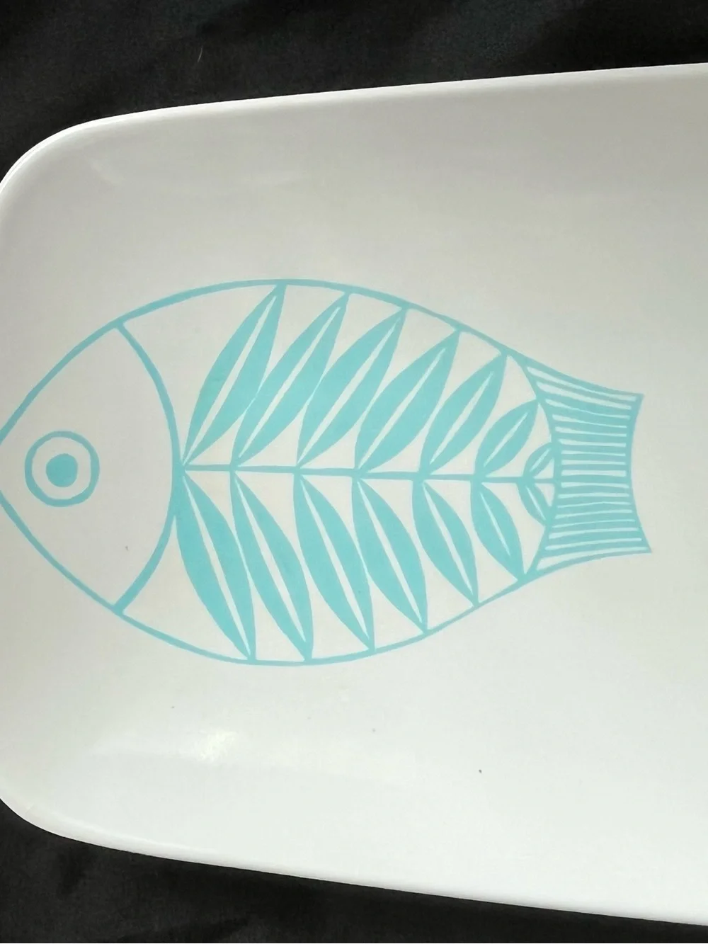 Crate & Barrel Melamine Fish Platter 16.5